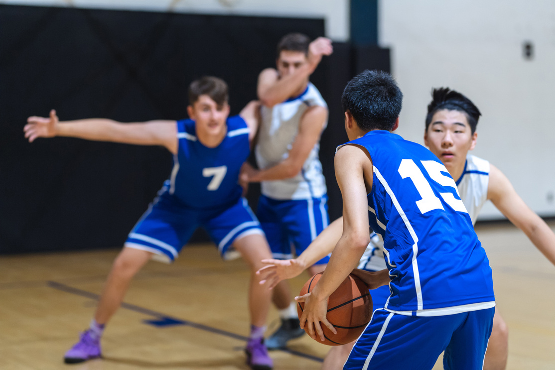 High school basketball game